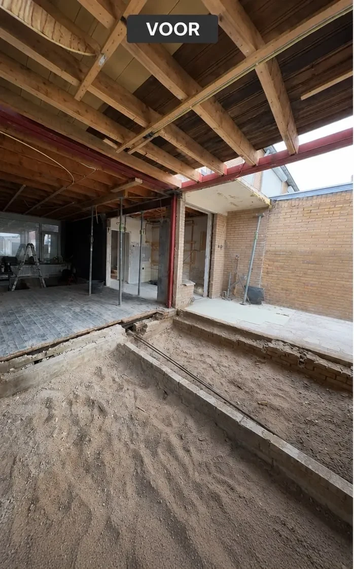 Uitbouw en opbouw tijdens de werkzaamheden